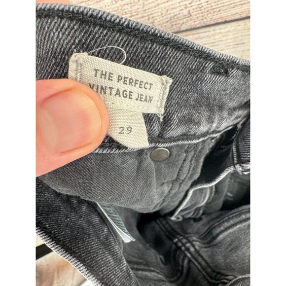 Madewell The Perfect Vintage Jean Women's‎ Size 29 Black/Gray - Picture 7 of 12